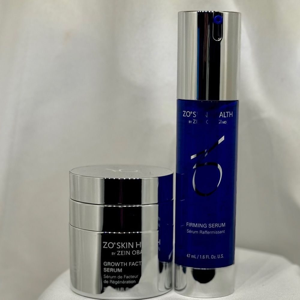 ZO Firming Serum + Growth Factor Serum silver + 5 sheet masks NEW $495 val